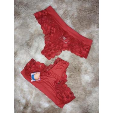 Imagem de Calcinha cós na Lycra e renda atrás - Moraes moda feminina 