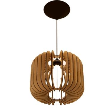 Imagem de Luminária Teto Tipo Pendente Padua Mdf - Completa Mdf Cru