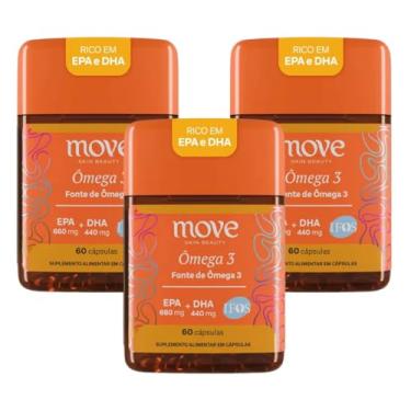 Imagem de Kit 3 Ômega 3 Concentrado Move Skin Beauty 660 EPA 440 DHA IFOS™ 60 Cápsulas
