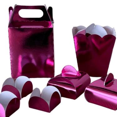 Imagem de Kit Lembrancinhas Laminada Festas Decoração Natal Presente Para Criança Infantil Caixinha de Presente