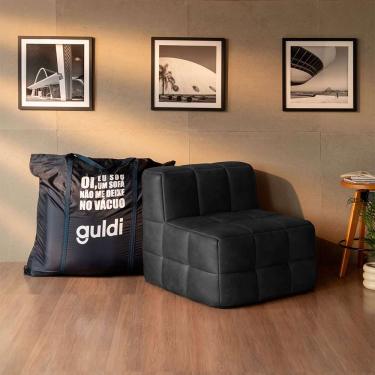 Imagem de Módulo Central Sofá Guldi Popup Corino Preto