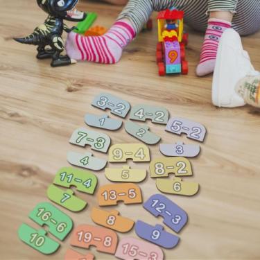 Imagem de Quebra Cabeça Jogo Didático Diversão MDF para Alfabetização - R9 Decor