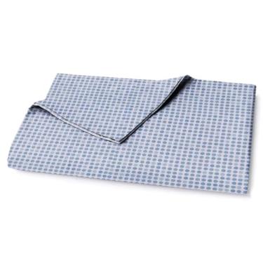 Imagem de Lane Linen Lençol de cima king size 100% algodão orgânico (274 x 264 cm) - Lençol de cima king super macio 100% algodão - Lençol de cama de algodão leve e durável - Bolinhas azuis