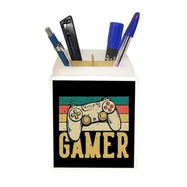 Imagem de Organizador de Mesa Iluminado Gamer Preto