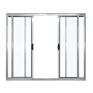 Imagem de Janela 4 folhas 1,20x1,50 sem grade no alumínio brilhante