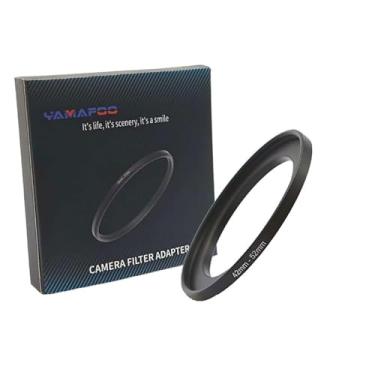 Imagem de Adaptador de anel de metal para cima/para baixo compatível com câmeras mirrorless DSLR Lens, conversor de rosca de filtro UV CPL ND, preto (42-52)