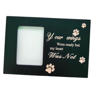 Imagem de Stgfyxgs Urna de cremação para animais de estimação, urna funerária com moldura para fotos, caixa compacta para cinzas memoriais e recipiente