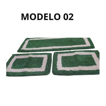 Imagem de Tapete de Frufru Personalizado cozinha 3 peças 1,20 x40  Decoração Exc