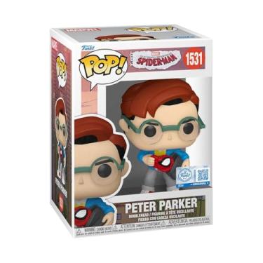 Imagem de Funko Boneco de vinil Pop! do Homem-Aranha, Peter Parker #1531, exclusivo Entertainment Earth, série animada Marvel, 10 cm