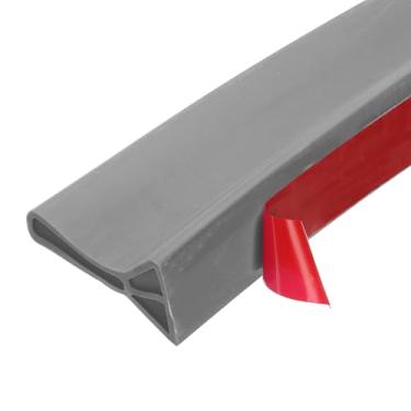 Imagem de PATIKIL Barreira de água de limite de chuveiro dobrável de 5 cm, vedação autoadesiva da parte inferior da porta do chuveiro, proteção contra respingos de água de silicone para banheiro e cozinha