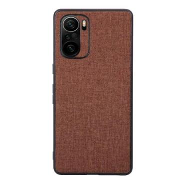 Imagem de Capas Compatível com Xiaomi Redmi K40 PRO,Design de padrão de tela,Pproteção completa de 360°,Pplástico macio,Proteção contra queda-Brown
