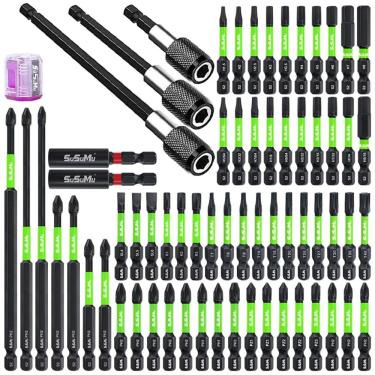 Imagem de Conjunto de brocas de chave de fenda SUSUMU 66 unidades com haste de extensão e caixa