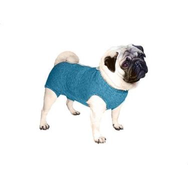 Imagem de Roupa Protetora Pós Cirúrgica Pug Pet Med PP, Azul