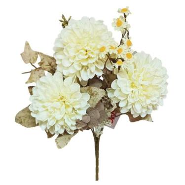 Imagem de Buquê de Crisântemo Flor Artificial (31cm) Creme SMO