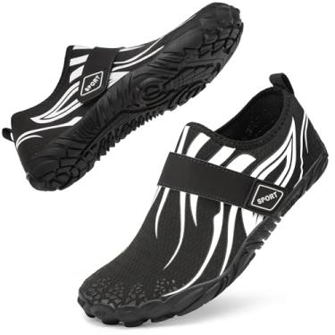 Imagem de Sapatos aquáticos femininos e masculinos adultos para caminhadas, natação, praia, rio, piscina, trilhas, meias aquáticas, protetoras, conforto, bico largo, largura, escalada, férias ao ar livre, 2025