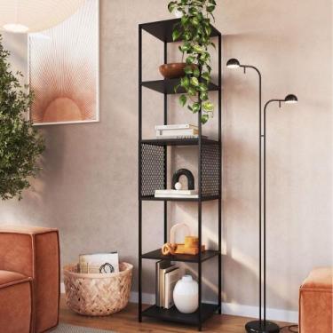 Imagem de Estante Multiuso Industrial Alta com 4 Prateleiras Preto Z54 - Mpozena