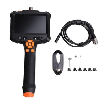 Imagem de Câmera de borrescope de endoscópio industrial HD com tela portátil portátil para inspeção de tubos Lente única 1Meter