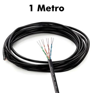 Imagem de Metro Cabo de Rede CAT6, UTP 4P, 100% Cobre, 4PX24AWG, CM INT, WEC - Preto