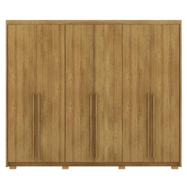 Imagem de Guarda Roupa Casal 6 Portas 3 Gavetas MDF 275 Cm Vlr Nature
