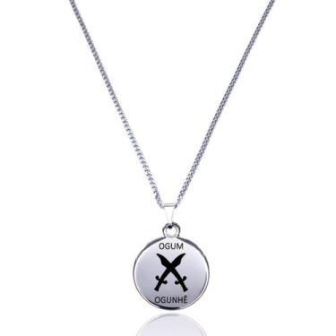Imagem de Colar Medalha Orixá Ogum Ogunhê Proteção Espiritual - Balaio de Santo,