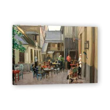 Imagem de Cruz Vermelha Guesthouse John Lavery Iconic Realist Portrait & War Scene Canvas Art – Decoração de parede irlandesa atemporal para casa emoldurada 30 x 42 cm