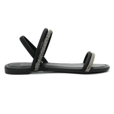 Imagem de Sandalia Dakota Y6972 Rasteira Baixa Brilho Elastico Confortavel, 37, 