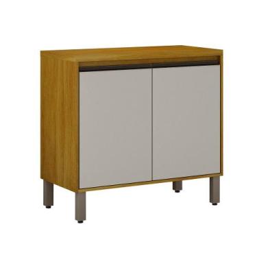 Imagem de Balcão 2 Portas com Tampo Eduarda Plus CHF - CHF Móveis, Cinamomo/Off 