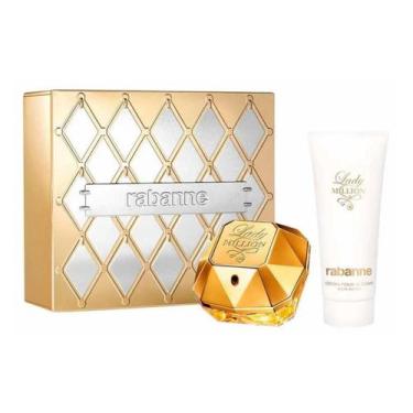 Imagem de Kit Perfume Feminino Lady Million de Rabanne EDP 80ml + Body Lotion 10