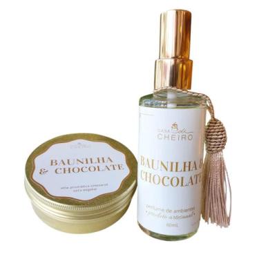 Imagem de Kit Vela Aromática Perfumada Vegetal 65G + Perfume de Ambientes 60ml -