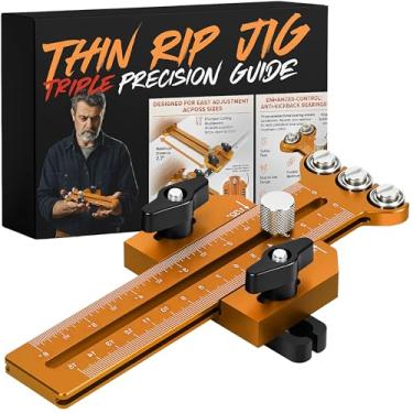 Imagem de Elestoria Guia de gabarito de serra de mesa fina para fazer cortes repetitivos e estreitos de tiras finas ferramentas para marcenaria, guia de rasgar rápido e fino para serra de mesa, roteador de
