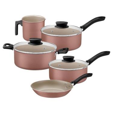 Imagem de Jogo de Panelas Tramontina Linz 5 Peças Alumínio Starflon Max Mocaccin