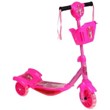 Imagem de Patinete Infantil com 3 Rodas, Rosa, com Luz LED e Som