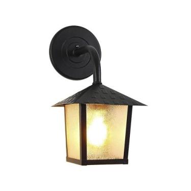 Imagem de Arandela Blumenau Colonial Nina Quadrada Vidro Pontilhado E2