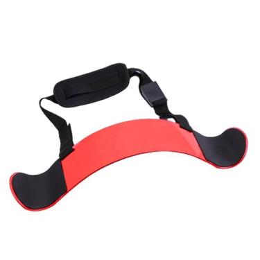 Imagem de simhoa Arm Blaster para bíceps, tríceps, rosca bíceps, isolador de exercícios, equipamento de treino de braço para fitness, Vermelho