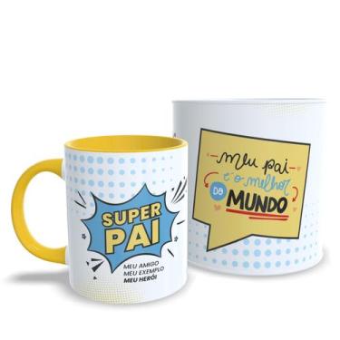 Imagem de Caneca SUPER PAI  O melhor pai do Mundo - Guedes Presentes, Amarelo