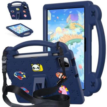 Imagem de YRH Capa para tablet Onn de 11 polegadas (2024) modelo 100146660, com alça de suporte, capa infantil de EVA para Walmart Surf Onn Tablet Pro 11 polegadas, azul marinho