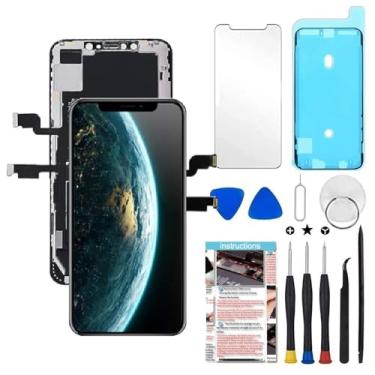 Imagem de Kit de reparo de digitalizador para iPhone Xs Max de 6,5 polegadas, tela sensível ao toque, com ferramentas de reparo completas