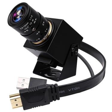 Imagem de ELP Câmera USB HDMI 4K – Webcam de zoom 4X de 2,8 a 12 mm com ajuste manual para computador, TV, projetor, monitor