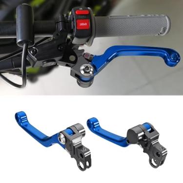 Imagem de BILLFARO Alavanca De Embreagem 2 Peças, Freio Manual Dobrável Ajustável Esquerda E Direita Para Bicicleta Elétrica Trilha, Substituição Sur Ron Light Bee X/S Segway X260 X160 (Azul)