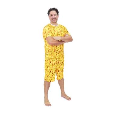 Imagem de Pijama Masculino Curto Divertido Batata Frita - Alegria de Montar, GG