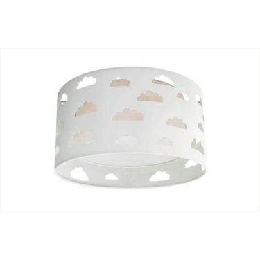 Imagem de Luminária Plafon Nuvens Duplo Com Recortes 30x16 Cru - Tom Luz