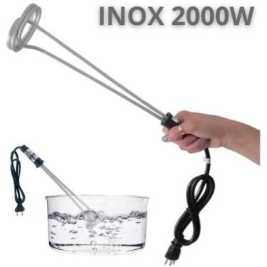 Imagem de Ebulidor Inox Grande Aquecedor De Água Mergulhão 2000W/127V - Resiswal