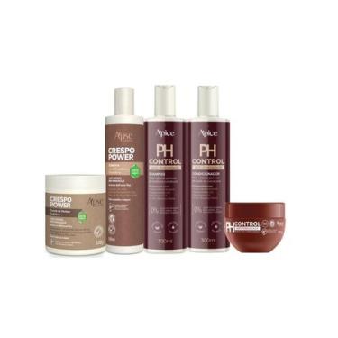 Imagem de Kit PhControl Shampoo Condi Máscára Crm d Pentear e Gelatina - Apse