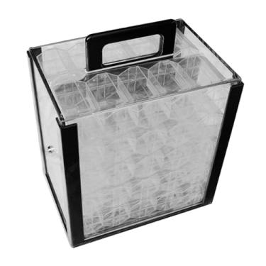 Imagem de MERIGLARE Organizador de recipiente para fichas de acrílico com capacidade para 1000 fichas, estojo para transporte de fichas para atividades comerciais, jogos, com Caixas de 40 Mm