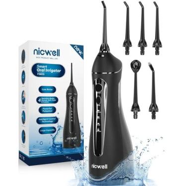 Imagem de Water Dental Flosser Teeth Pick Nicwell 4 Modes IPX7 Waterproof