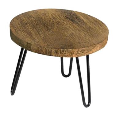 Imagem de Bothyi Suporte de madeira para plantas, suporte para vasos de flores, pequeno, mesa lateral, mini de elevação média, banco de madeira para plantas, balcão,