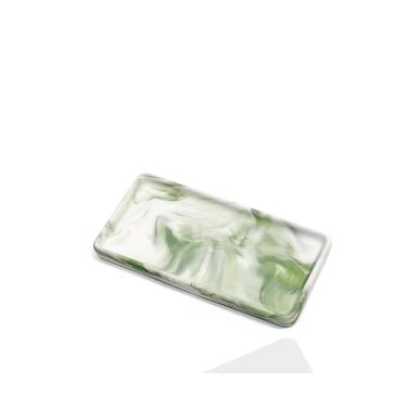 Imagem de VSUINGO Bandeja de banheiro pequena de porcelana de 16,3 cm, bancada de cerâmica e bandeja de penteadeira para cosméticos, perfumes, joias, velas - Bandeja de sabão de cozinha para balcão de cozinha