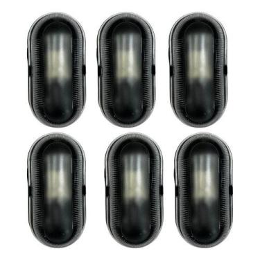 Imagem de Kit 6 Und Arandela Luminária De Jardim Preta Sem Grade Opl Preto