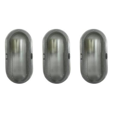 Imagem de Kit 3 Und Arandela Branca Tartaruga Sem Grade 1 X E27 Opl Branco