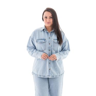 Imagem de Camisa Jeans Feminina Arauto Over